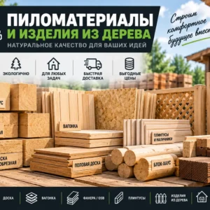 Пиломатериалы и изделия из дерева